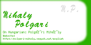 mihaly polgari business card